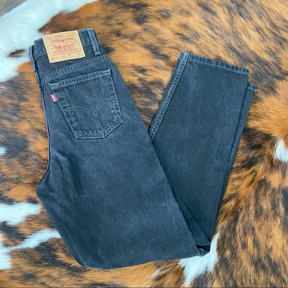 Levi's Vintage 512 Tapered Leg Slim Fit Jeans Blk - Picture 5 of 15